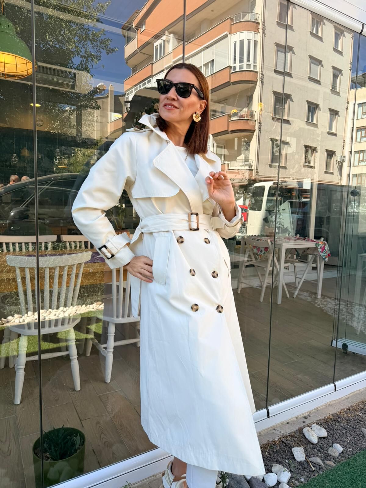 TAŞ RENGİ TRENÇKOT