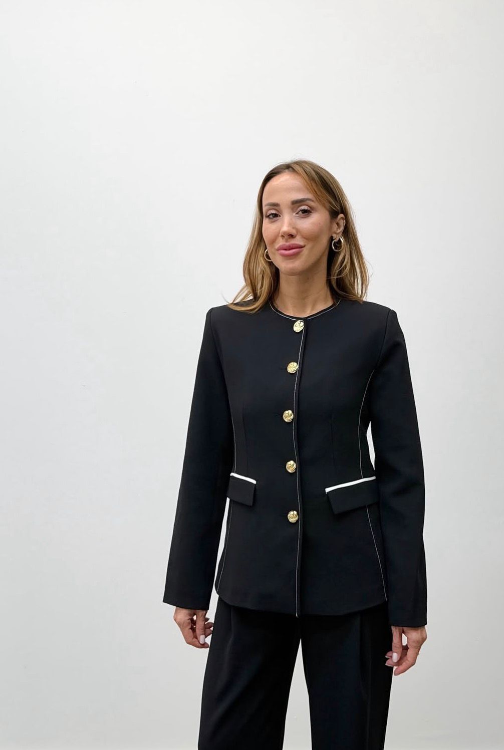 BİYELİ PREMİUM SİYAH CEKET