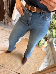 MAVİ KESİK PAÇA KOT PANTOLON